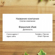 Визитка горизонтальная двухсторонняя 